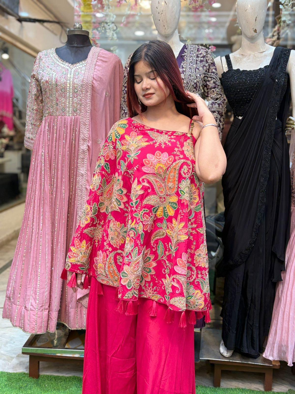 Indo-Western Tusser Silk Set